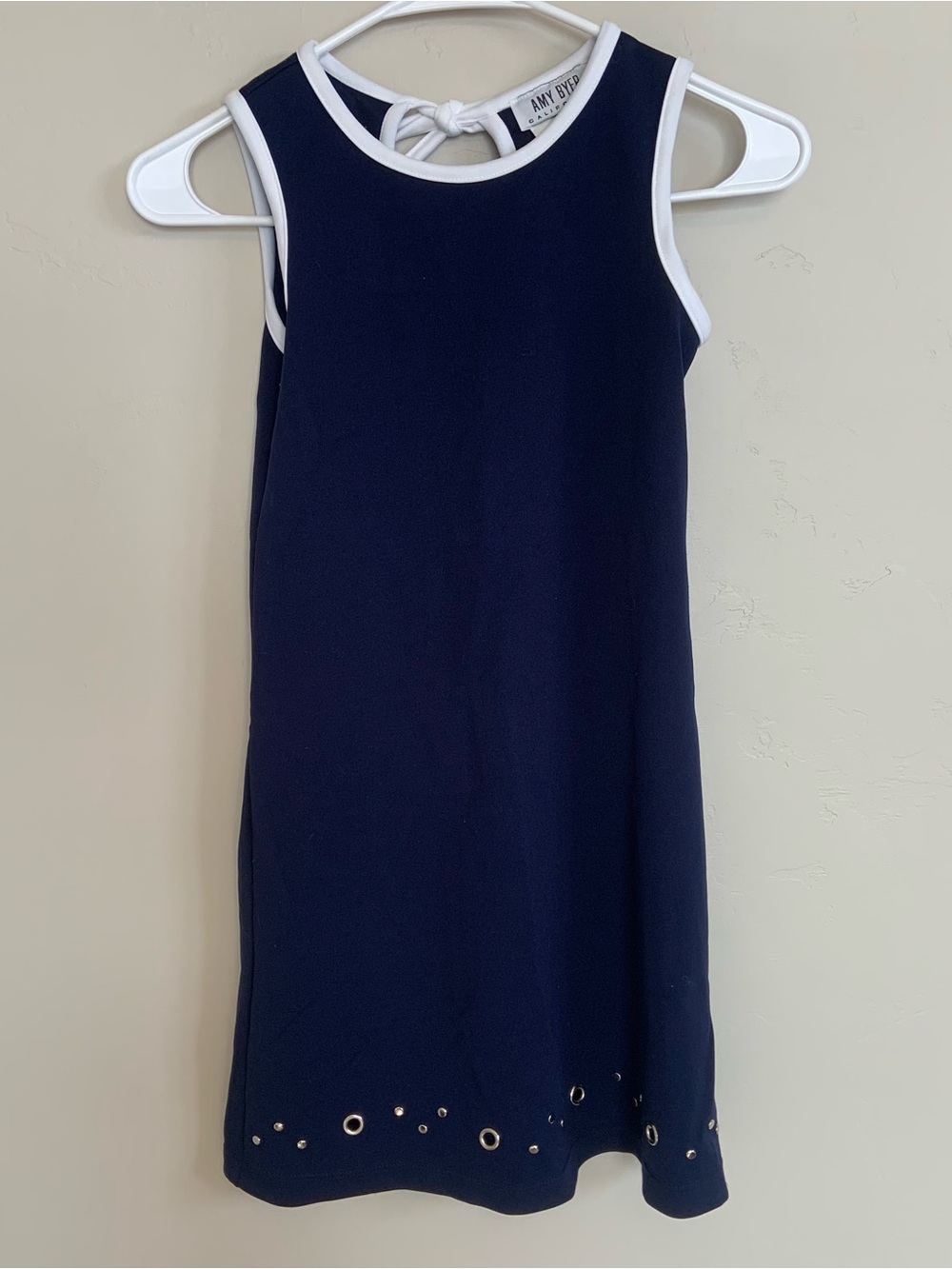 Vintage 90s Retro Amy Byer Sailor Dress Alt Keyhole Back Grommeti Girls 8